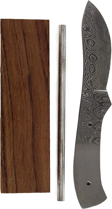 Amazon Com Payne Bros Custom Knives 7 Skinner Blade Damascus Knife Kit Knife Making Knife Kits Bubinga Sports Outdoors