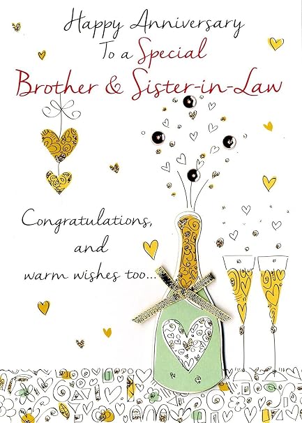 Amazon Com Just To Say Brother Sister In Law Anniversary
