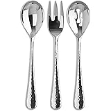 Ginkgo International Shimmer 3-Piece Stainless Steel Hostess Serving Set