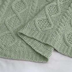 Homiest Cable Knit Throw Blanket and Pillow
