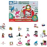 BLDR Hello Kitty and Friends 2025 Advent Calendar Building Set - 8 Buildable Minifigures & 16 Buildable Gifts - Kids and Sanrio Fans Ages 8+, 0134