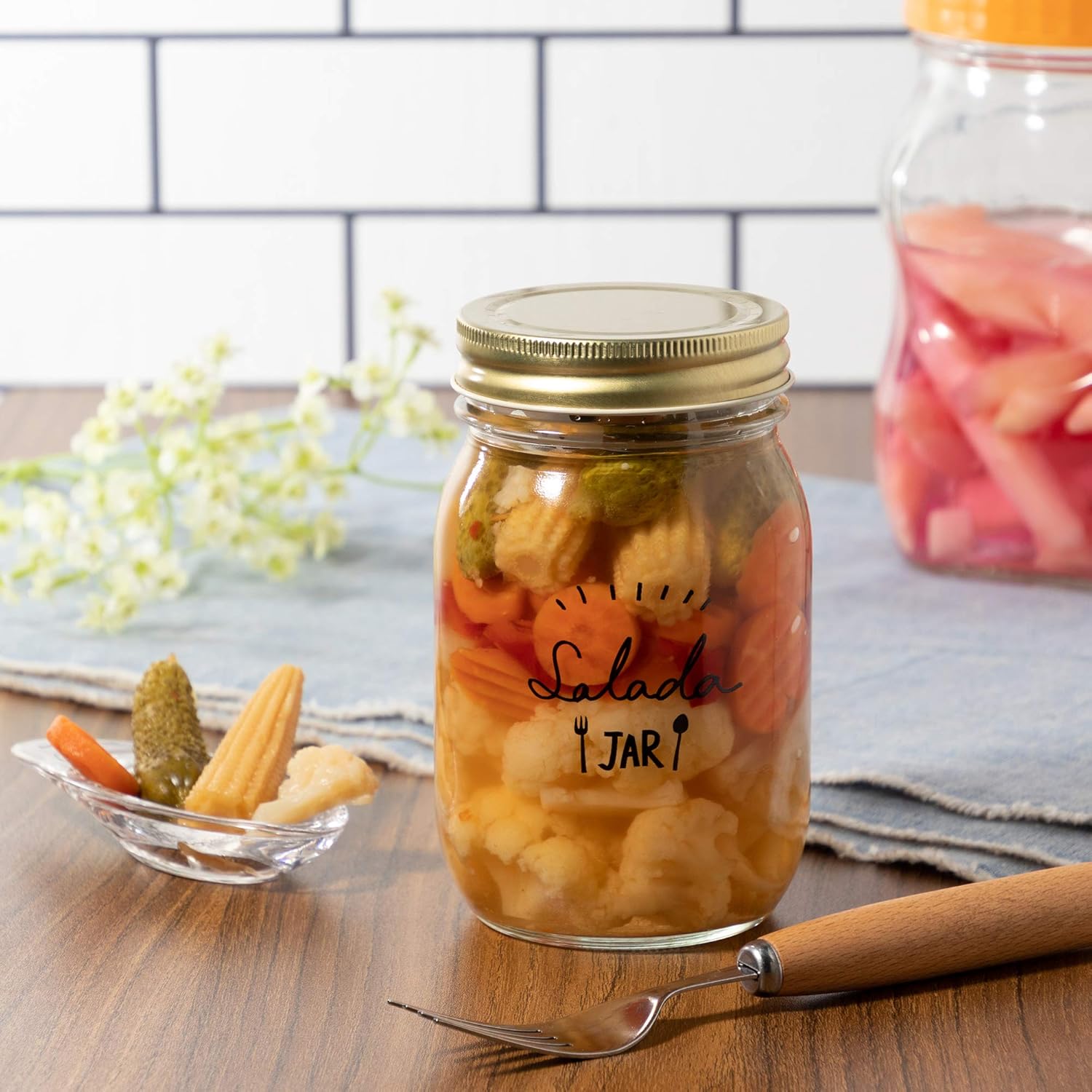 Amazon 東洋佐々木ガラス 保存容器 サラダ柄 485ml キッチンジャー Hw 522 J301 3個入 保存容器 キャニスター オンライン通販