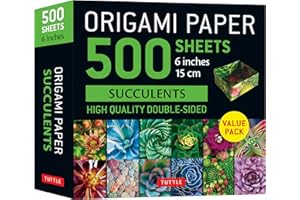 Origami Paper 500 sheets Succulents 6 (15 cm): Tuttle Origami Paper: Double-Sided Origami Sheets with 12 Different Photograph