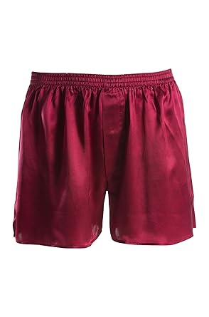 SUPERIOR NATURALS, Herren Boxershorts, Satin, 100% Seide, Rot