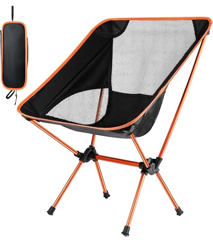 Yigowyigo Chaise Camping Pliable Légère - Noire - Pêche, Plage, Pique-Nique, Randonnée