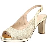 DREAM PAIRS Women’s Sexy High Chunky Heels Peep Toe Platform Block Slingback Dress Pumps Shoes