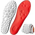 4D Cloud Insoles for Men and Women, Arch Support Insoles, Memory Foam Insoles, Shock Absorption and Cushioning Sports Shoe Insoles (Orange, XL (Men 9-11.5/Women 11-12.5))