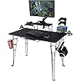 Atlantic Original Gaming Desk – Carbon-Fiber Laminated Desktop, Heavy-Duty Steel-Wire Legs, Elevated Monitor Platform, Tablet