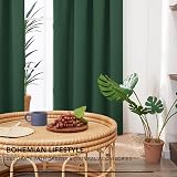 Deconovo Blackout Curtains Pencil Pleat Rod Pocket Dark Forest 2 Panels view 8