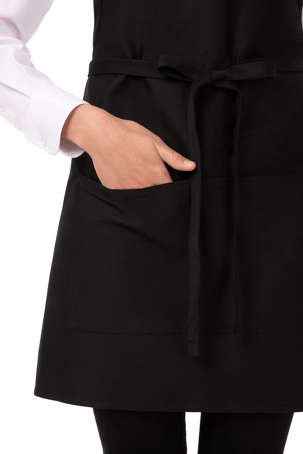 Chef Works Unisex V-Neck Tuxedo Apron: Clothing