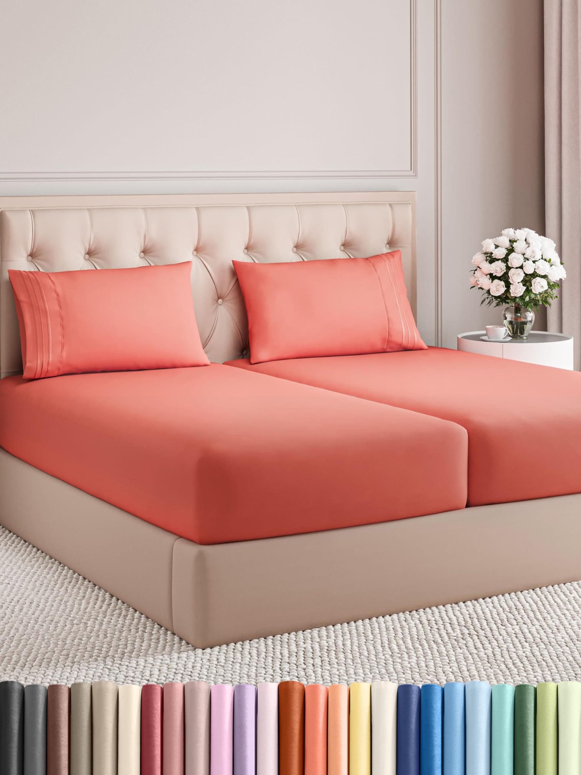 Split King Size 5 Piece Sheet Set - Comfy
