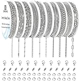 UMAOKANG Stainless Steel Chain for Jewelry Making 78.7 Feet 10 Rolls Stainless Steel Chains Bulk for Necklace Bracelet DIY Jewelry Making Supplies Findings