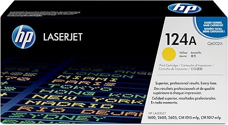 HP 124A (Q6002A) Gelb Original Toner für HP Color Laserjet 2600, 2605, 1600, CM1016, CM1017