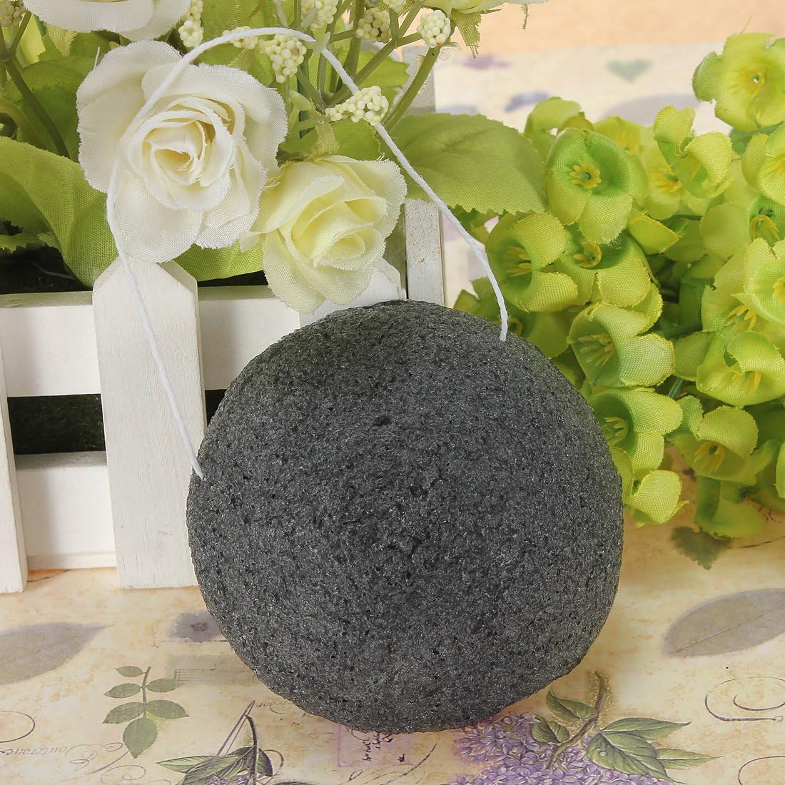 FamilyMall Konjac Konnyaku Jelly Fiber Face Makeup Wash Pad Cleaning Sponge Puff Exfoliator