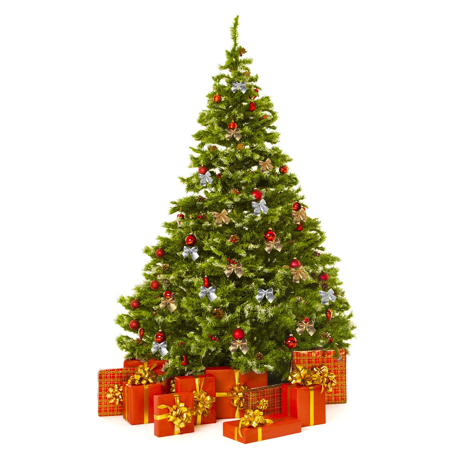 Presents Silver Arts and Crafts 36 Pack Christmas Bows 50 mm Decorative Bows for Christmas Tree