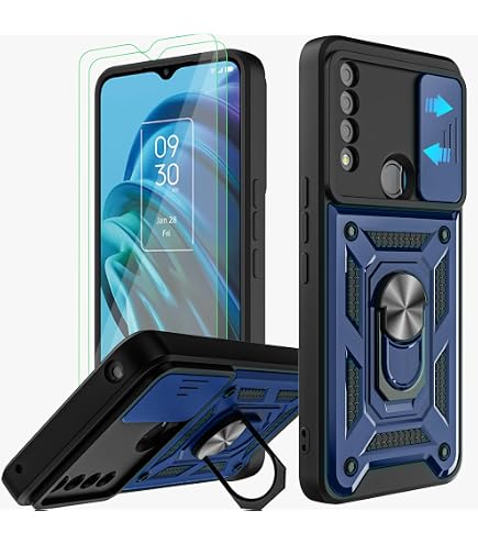 ZXLZKQ Custodia Per TCL 30XL (6.82 pollice) con [1 X Vetro temperato Pellicola Protettiva ], Nero Morbida Silicone Antiurto TPU Cover Per TCL 30XL - Lupo solitario
