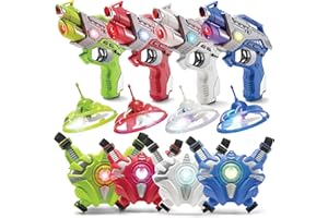 Laser Tag Sets with Gun and Vest for Kids and Adults - Infrared Laser Tag Guns Set of 4 Guns 4 Vests 4 UFO Drone - Laser Tag 
