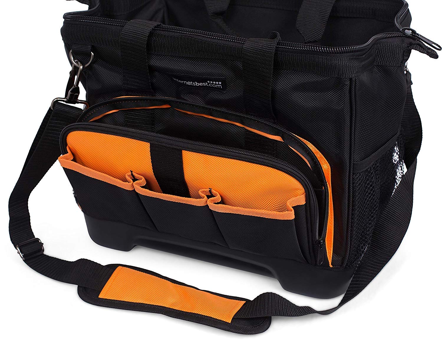 Best Soft Sided Tool Bag 14 Inch 16 Pockets Wide Mouth