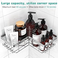 YASONIC Corner Shower Caddy, 3-Pack Adhesive