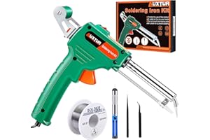 AUXTUR Soldering Iron Kit,110V Corded Electric Welding Soldering Gun,60W Portable Wire Soldering Tool for Circuit Boards,Electrical Maintenance,Metal Headgear Making and DIY