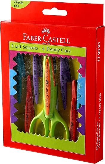 Faber-castell craft scissors 4 cut blister pack (8901180704011)