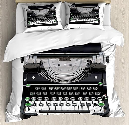 Amazon Com Typewriter 4 Piece Bedding Sets Digitally Generated