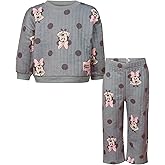 Magic Threadz Disney Clothes Baby Girls Fleece Sweatshirt & Pants Set Minnie Mouse, Marie, Stitch, Pooh, Toy Story (12M–24M)