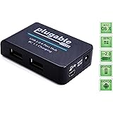 Plugable USB 2.0 4-Port High Speed Charging Hub with 12.5W Power Adapter and BC 1.1 Charging Support for for Android, Apple iOS, and Windows Mobile Devices