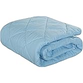 NTBAY Down Alternative Toddler Comforter, Lightweight and Warm Solid Color Baby Crib Quilted Blanket, 39x47 inches, Aqua