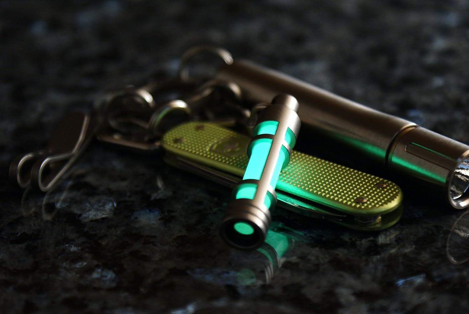 TEC Accessories [Next Generation] EMBRITE Glow Fob: Precision Glow in The Dark Keychain - Stainless Steel: Clothing
