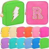 Kacctyen 12 Pcs Mini Makeup Bag Nylon Small Pouch for Purse Mini Square Nylon Pouch with Zipper Small Cosmetic Travel Makeup Bag Purse Organizer for Women(Bright Color,Regular)