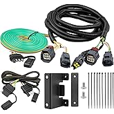 Oyviny 58903 Custom 4 Pin RV Dinghy Towing Wiring Harness Kit for 2007-2018 Jeep Wrangler JK, RV Flat-Towing Wiring Pure Copper Wires