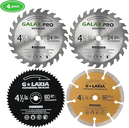 Galax Pro 115mm Lames De Scie Lame De Scie Ensemble 24t 60t Et 60 Grits Tct