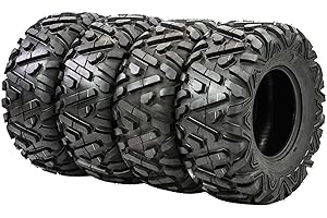 HAKUBA Set of 4 Ramhorn Offroad ATV/UTV Tire 27x11-12, 6PR/TL (6 Ply, Tubeless) All-Terrain, Bighorn Style Tire