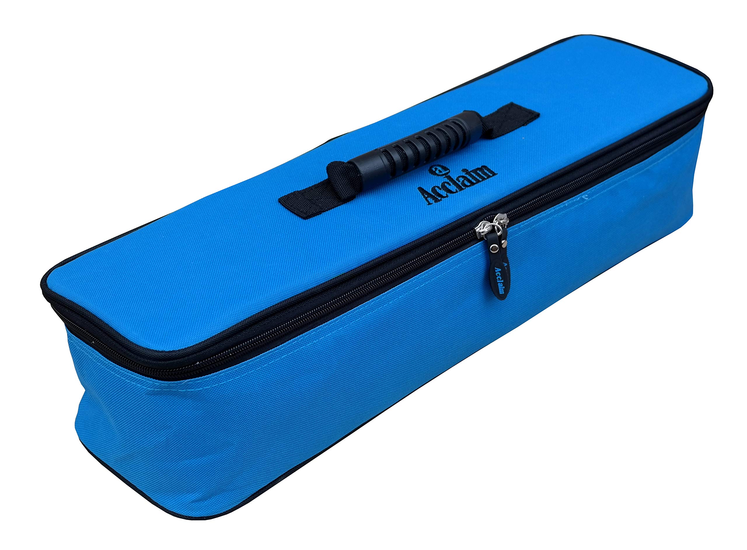 Acclaim Pisa Heavyweight Nylon Four Bowl Level Lawn Flat Green Short Mat Bowls Bag With Removable Dividers (Blue)