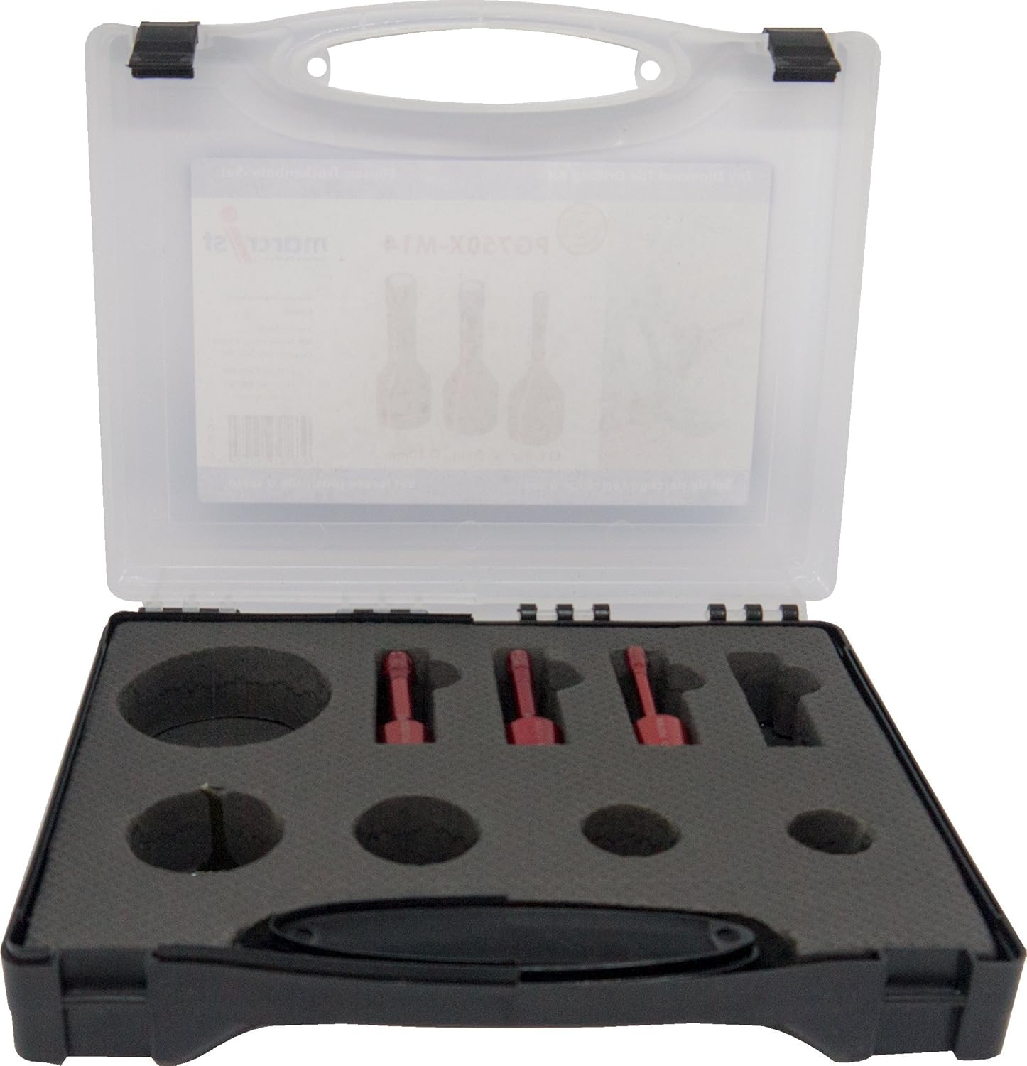 Marcrist 490602003 Diamond Tiles, Dry Drill Set PG750X-M14 for Angle Grinder Set 3 Piece, Black - Image 3