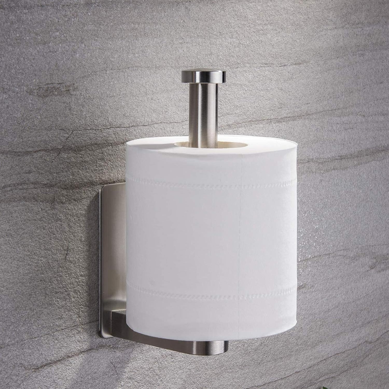YIGII Self Adhesive Toilet Paper Holder - Bathroom Toilet Paper Holder Stand no Drilling Stainless Steel Brushed: Kitchen & Dining