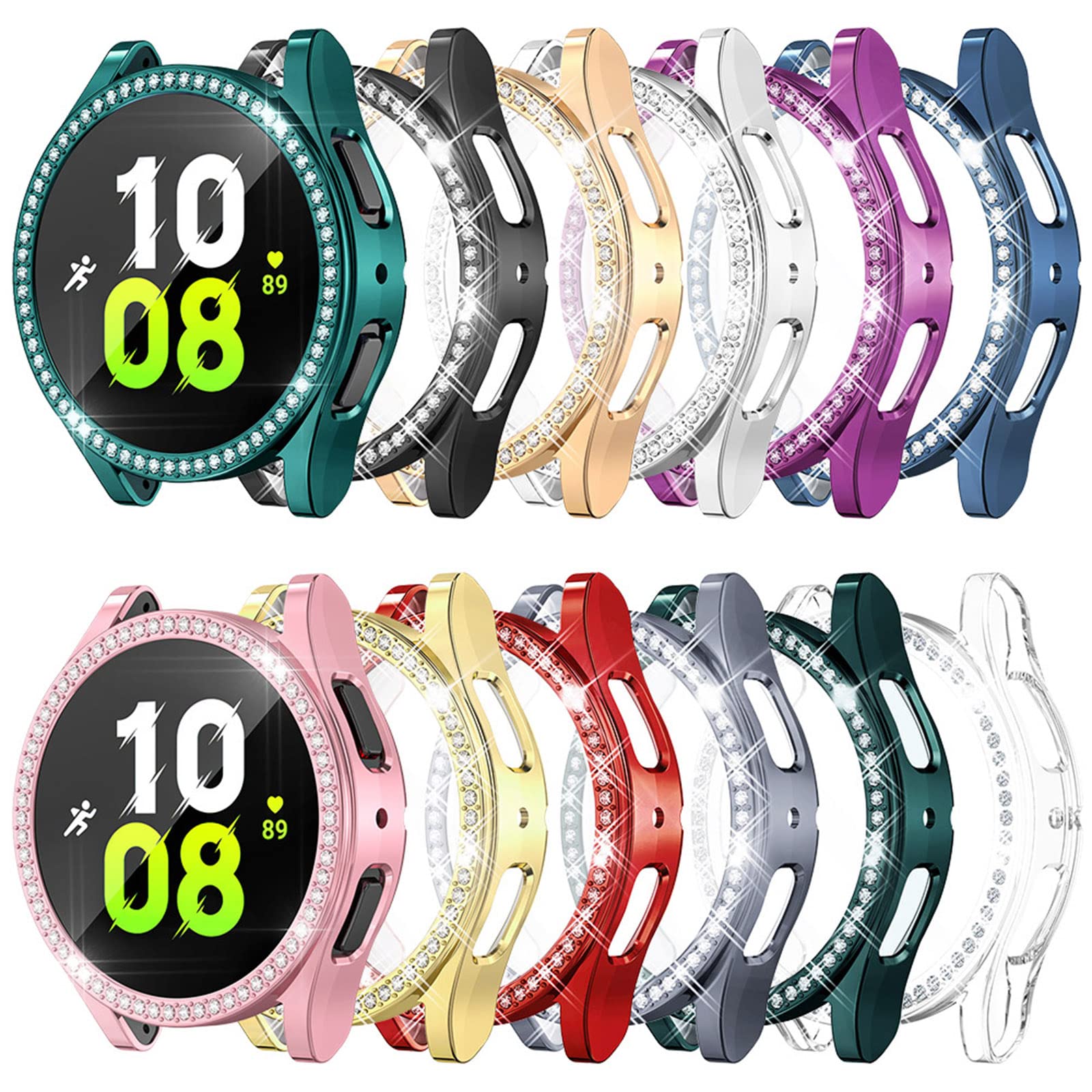 Photo 1 of [12Pack] RICHONE Compatible with Samsung Galaxy Watch 5 & Watch 4 & FE 40mm Screen Protector Rhinestone Cases, Bling Diamonds All-Around Protective Soft Covers Accessories Galaxy Watch FE 4/5 40mm