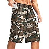 G Gradual Men's Long Basketball Shorts with Zipper Pocket 11'' Quick Dry Gym Shorts Lightweight Mesh Athletic Shorts for Men