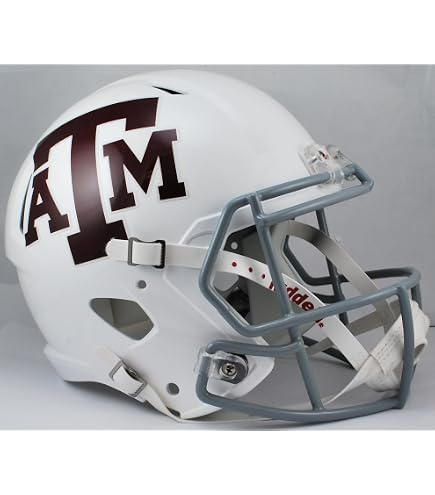 amazon aggie football helmets Amazon.com : Riddell Texas A&M Aggies Adult Unisex Modern Football Helmet,  Speed Replica, Medium, White, PVC, Foam, Face Mask : Sports & Outdoors