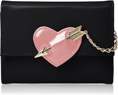 Amazon ハニーサロンバイフォピッシュ 三つ折り財布 ハートアローウォレット ブラック 財布