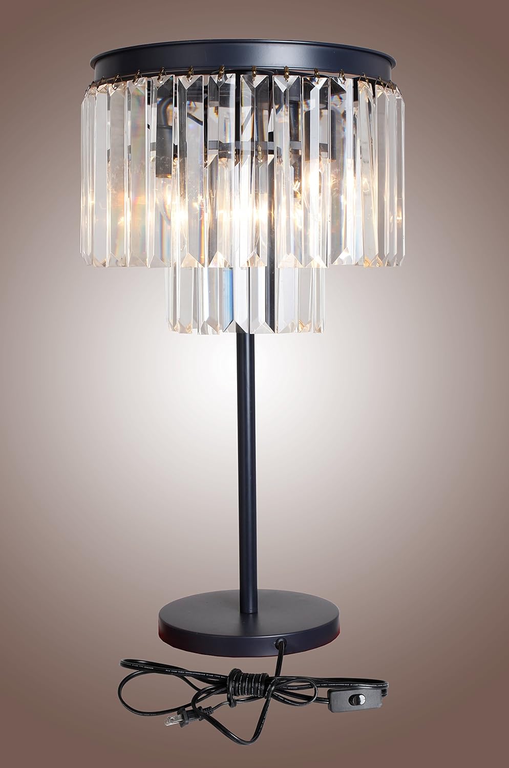 luxe crystal table lamp