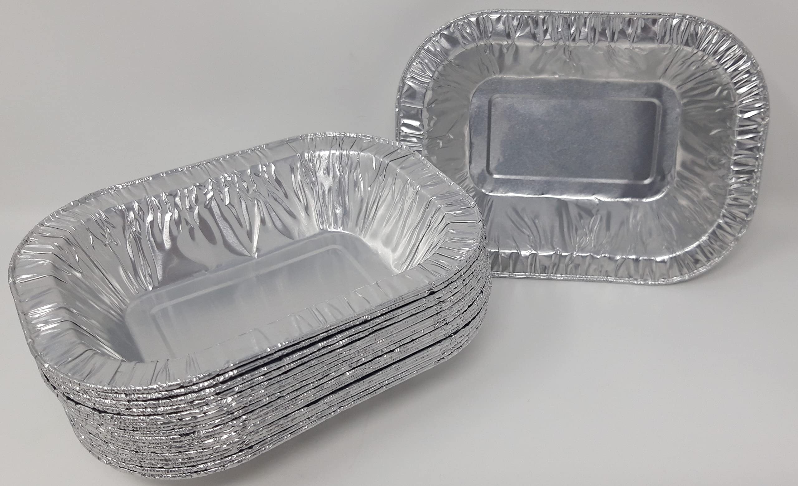 20 x 19cm Aluminium Foil Rectangle Pie Dish Tray Pan Container BBQ 19x14x3.8cm