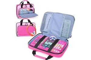 Rexmica Padded Carrying Bag Compatible with VTech Kidi Star DJ Mixer/Kidi DJ Mix, Small DJ Mixer Storage Bag with Accessory Pockets for Cable, User Guide, Batteries or Other Accessories - Empty Bag