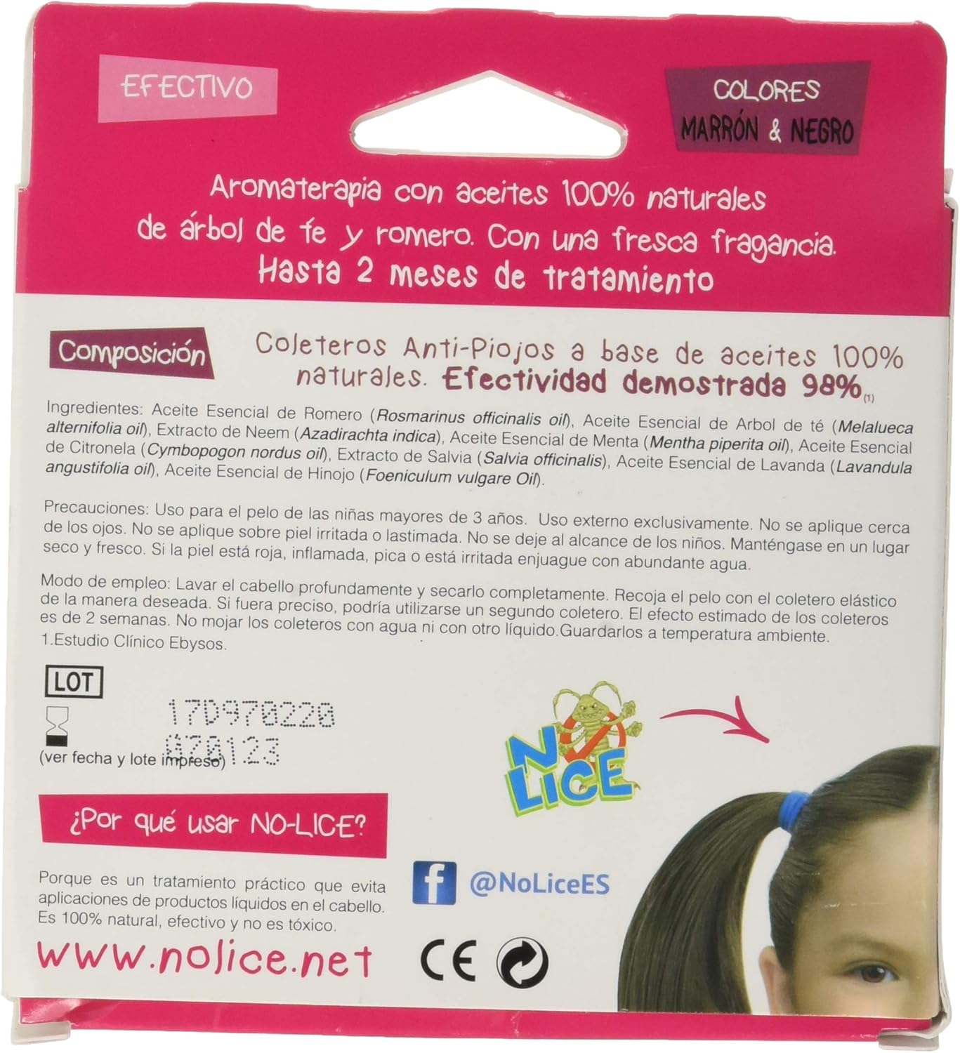 No-Lice Scrunchies Anti-Lice 120g, Brown and black, 4 Unidad (Paquete de 1) - Image 3