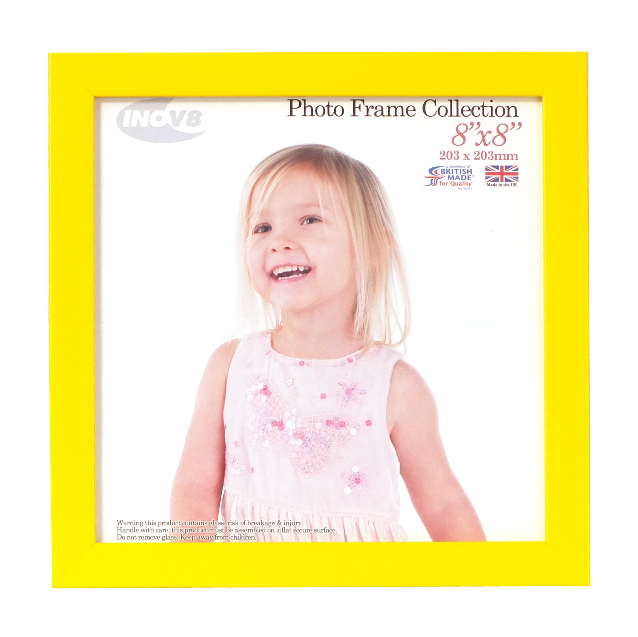 Inov8 Framing Photo Frame, Canary Yellow, 8x8