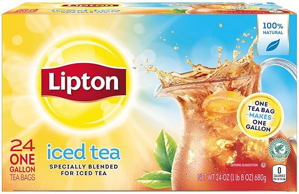 LIPTON GALLON SIZE TEA BAGS – ICED TEA BREW – 1 OZ – 24 COUNT