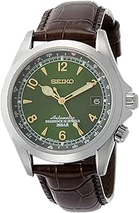 Amazon.com: Seiko Men's Stainless Steel Japanese-Automatic Watch with  Leather Calfskin Strap, Brown, 20 (Model: SARB017) : Clothing, Shoes \u0026  Jewelry