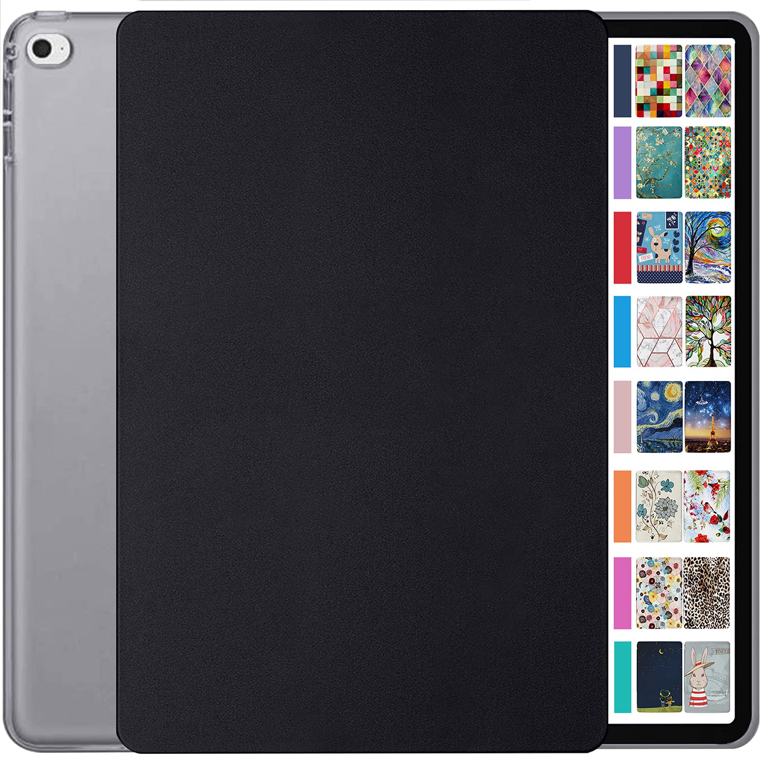 DuraSafe Cases for iPad 2015 PRO 12.9 Inch 1 Gen [ 1st Generation ] A1652 A1584 ML0H2B/A ML0G2B/A MD517B/A ML0N2B/A Slim Hard Shell Protective Stand Cover - Black
