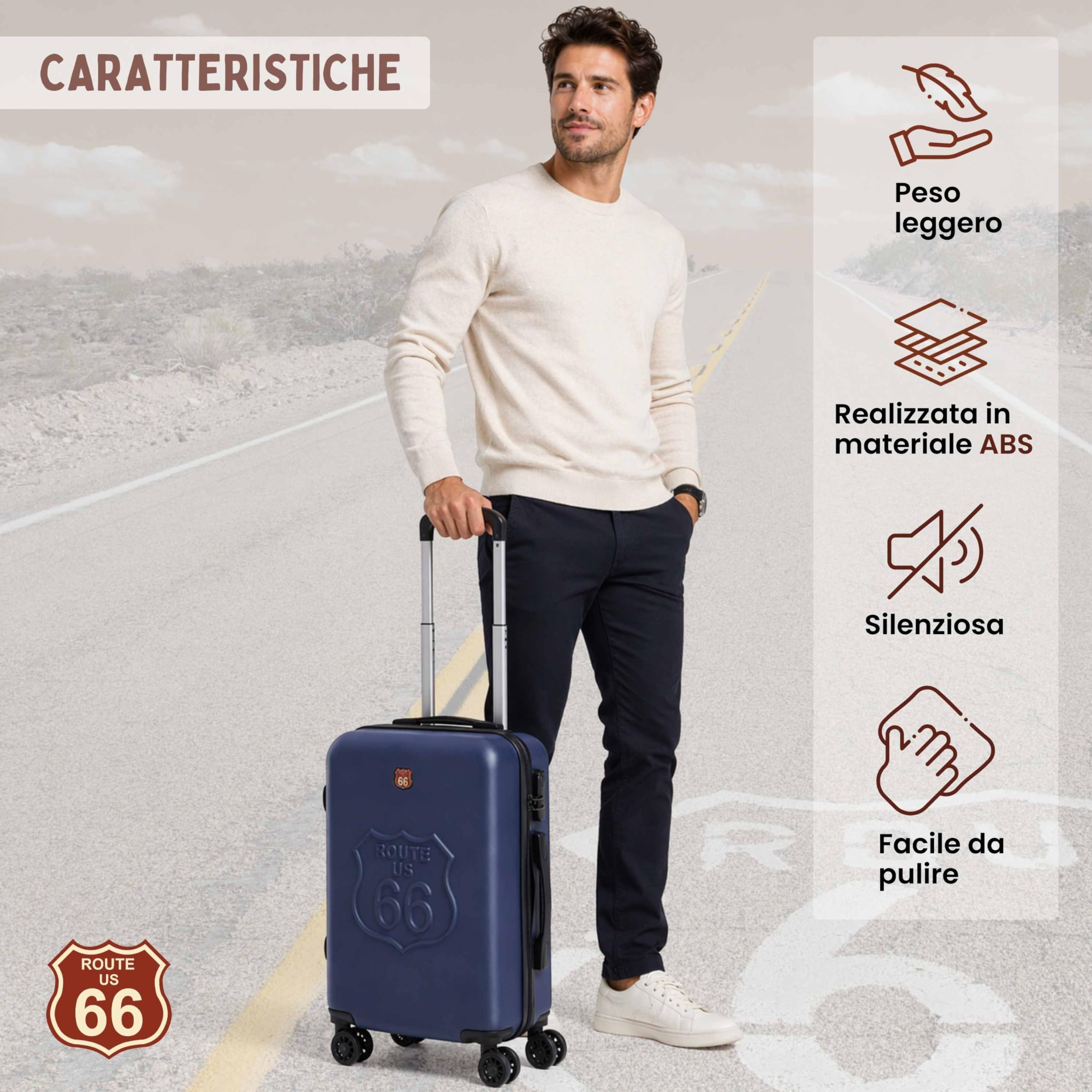 - Trolley Bagaglio a Mano 55x40x20 — Valigia Cabina Rigida